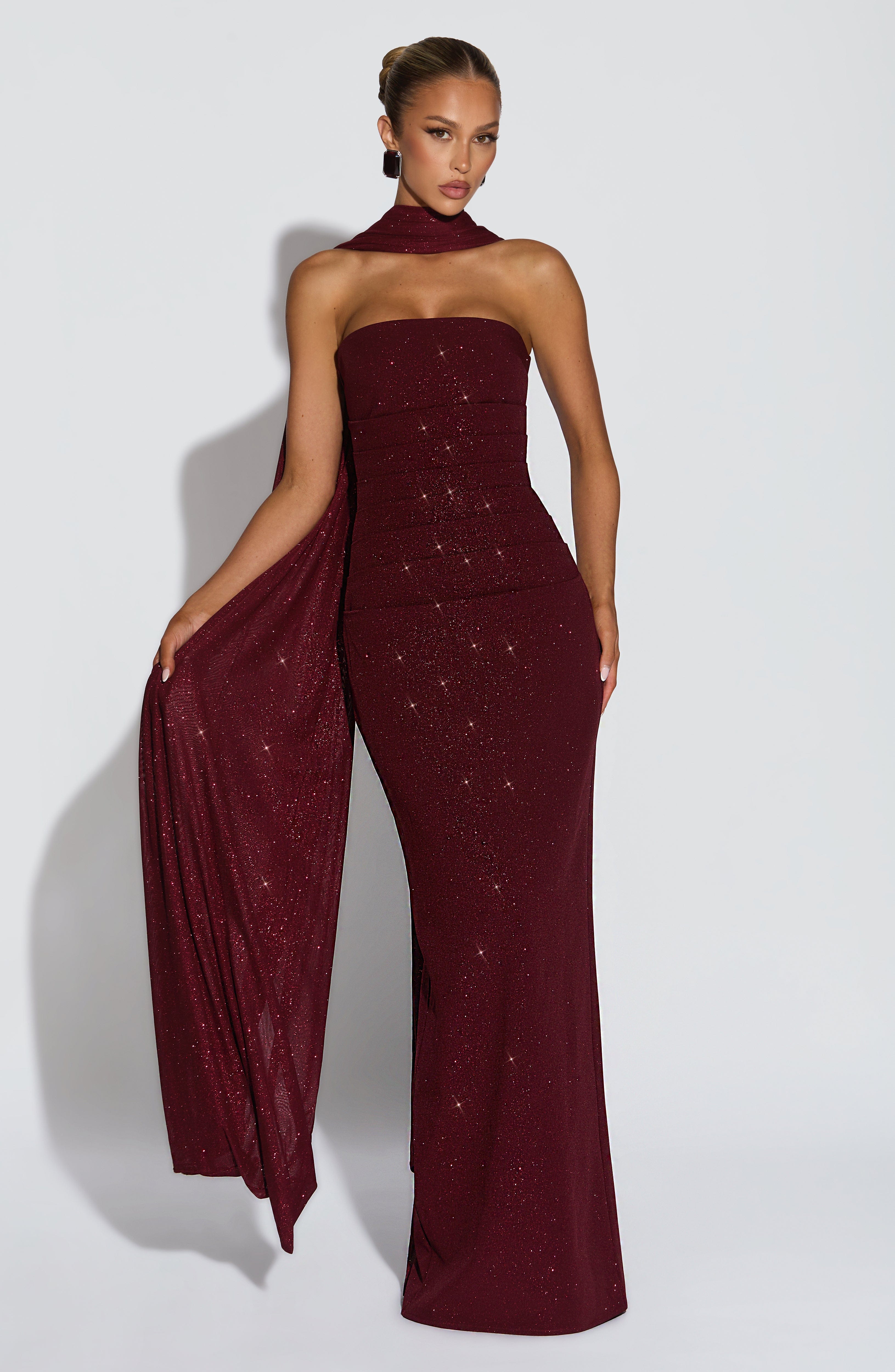 Pandra Maxi Dress - Wine Sparkle